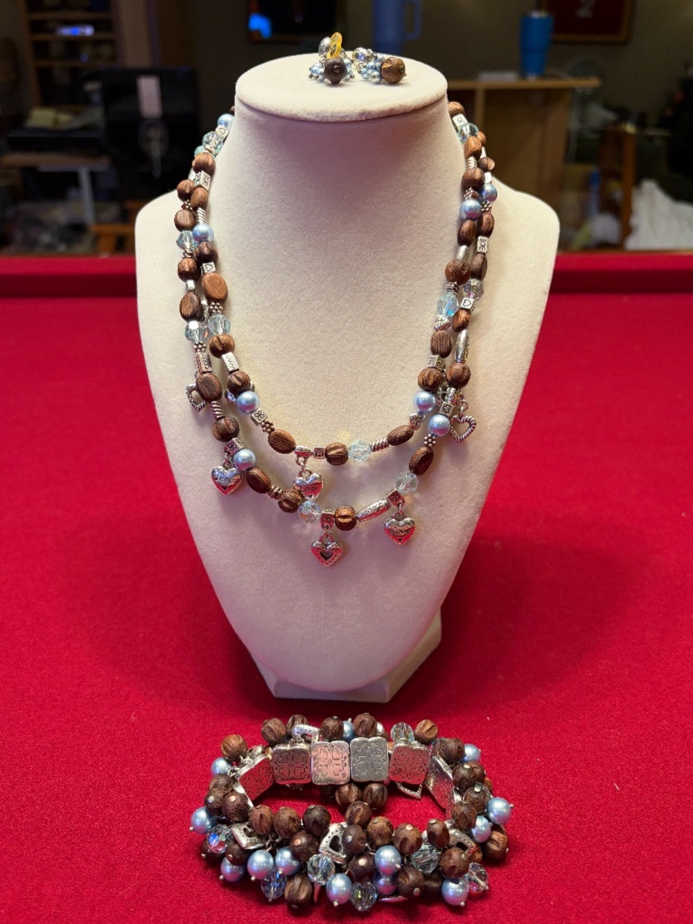 Brighton Retired Zen Garden Necklace Bracelet Earrings 3-Piece Jewelry Set